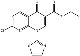 7-氯-4-氧代-1-(噻唑-2-基)-1,4-二氢-1,8-二氮杂萘-3-羧酸乙酯 结构式