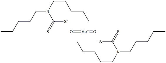 bis(dipentyldithiocarbamato-S,S')dioxomolybdenum 结构式