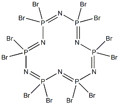 2,2,4,4,6,6,8,8,10,10,12,12-Dodecabromo-1,3,5,7,9,11-hexaaza-2,4,6,8,10,12-hexaphospha(V)cyclododeca-1,3,5,7,9,11-hexene 结构式