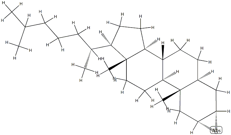 2α,3α-Epoxy-5α-cholestane 结构式