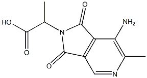 2H-Pyrrolo[3,4-c]pyridine-2-acetic  acid,  7-amino-1,3-dihydro--alpha-,6-dimethyl-1,3-dioxo- 结构式