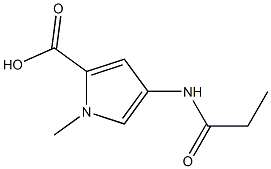 1H-Pyrrole-2-carboxylicacid,1-methyl-4-[(1-oxopropyl)amino]-(9CI) 结构式