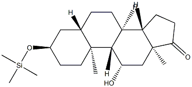 11β-Hydroxy-3α-(trimethylsiloxy)-5α-androstan-17-one 结构式