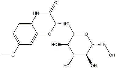 2-O-葡萄糖基-7-甲氧基-1,4(2H)-苯并噁嗪-3-酮 结构式