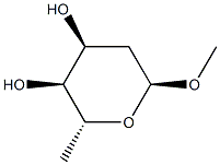 1-O-Methyl-2,6-dideoxy-α-D-ribo-hexopyranose 结构式