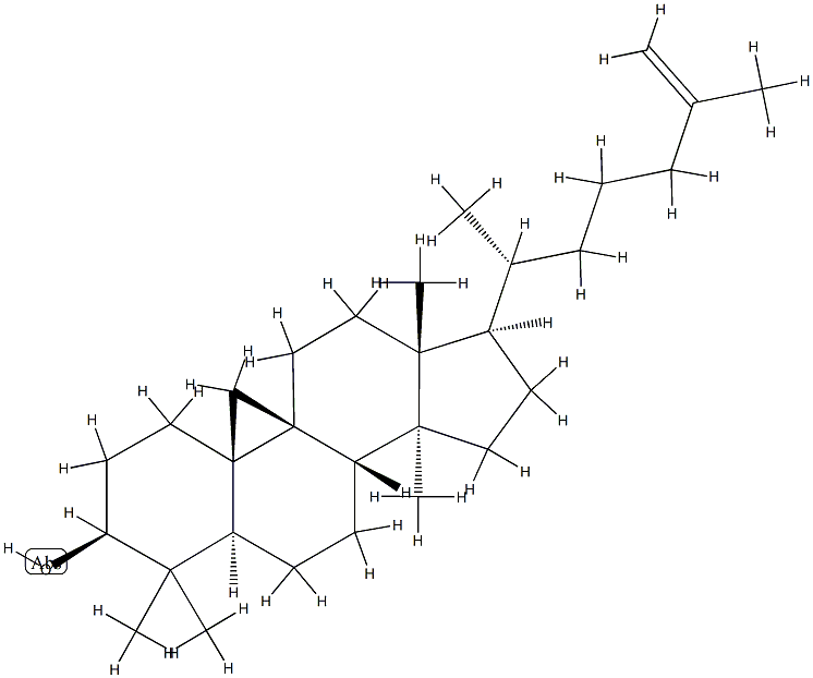 Cycloart-25-en-3β-ol 结构式
