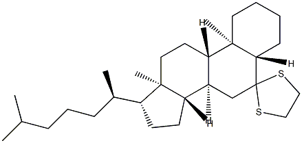 6,6-Ethylenedithio-5α-cholestane 结构式