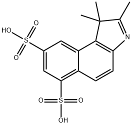 1,1,2-三甲基-1H-苯并吲哚-6,8-二磺酸 结构式