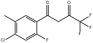 1-(4-chloro-2-fluoro-5-methylphenyl)-4,4,4-trifluorobutane-1,3-dione 结构式