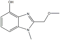 1H-Benzimidazol-4-ol,2-(methoxymethyl)-1-methyl-(9CI) 结构式