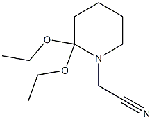 1-Piperidineacetonitrile,2,2-diethoxy-(9CI) 结构式