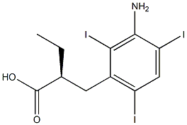 (+)-Iopanoic acid 结构式