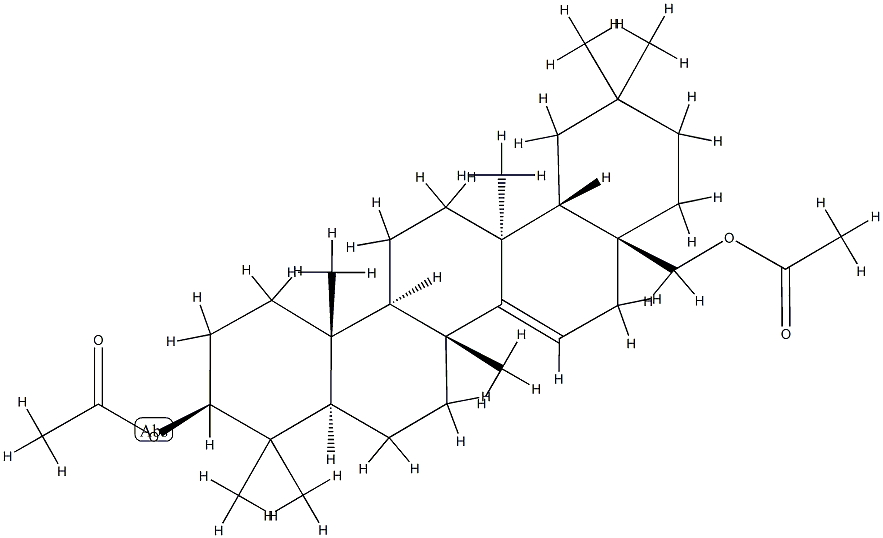D-Friedoolean-14-ene-3β,28-diol diacetate 结构式