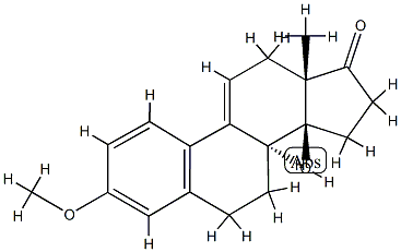 (8α)-3-Methoxy-14β-hydroxyestra-1,3,5(10),9(11)-tetrene-17-one 结构式