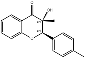 (2R,3R)-3,4,-二甲基-3-羟基黄烷酮 结构式
