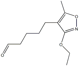 4-Isoxazolepentanal,3-ethoxy-5-methyl-(9CI) 结构式