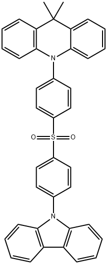 10-(4-(4-(9H -carbazol-9-yl)phenylsulfonyl)phenyl)-9,9-dimethyl- 9,10-dihydroacridine