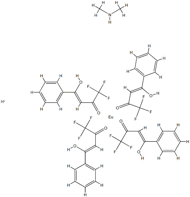 hydrogen tetrakis(4,4,4-trifluoro-1-phenylbutane-1,3-dionato-O,O')europate(1-), compound with dimethylamine (1:1) 结构式