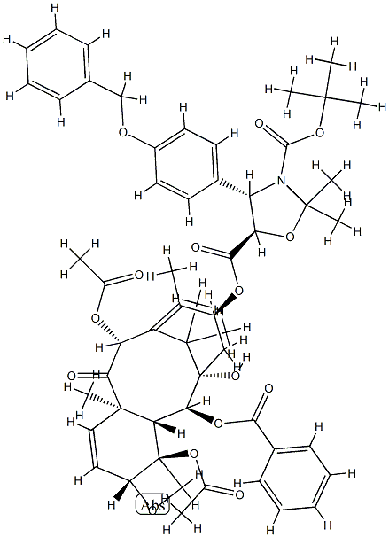N-Desbenzoyl-N-tert-butoxycarbonyl-N,O-isopropylidene-3a€-p-O-benzyl-6,7-dehydro Paclitaxel 结构式