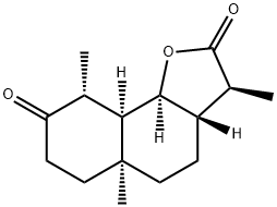 (3S)-3aβ,5,5a,6,7,9,9aα,9bα-Octahydro-3β,5aα,9α-trimethylnaphtho[1,2-b]furan-2,8(3H,4H)-dione 结构式