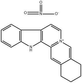 2,3,4,13-tetrahydro-1H-benz[g]indole[2,3-a]quinolizin-6-ium nitrate  结构式