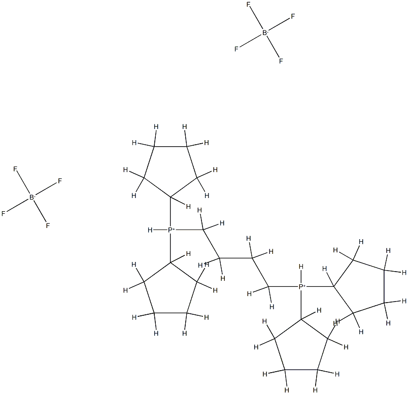 1,4-双(二环戊基磷)丁烷双(四氟硼酸酯) 结构式