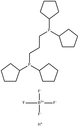 1,3-双(二环戊基鏻)丙烷双(四氟硼酸盐) 结构式