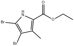 4,5-Bromo-3-methyl-1H-pyrrole-2-carboxylic acid ethyl ester 结构式