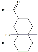 2-Naphthoicacid, 1,2b,3,4,4a,5,6,7,8,8a-decahydro-8a,8ab-dihydroxy-4aa-methyl- (8CI) 结构式