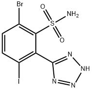 6-Bromo-3-Iodo-2-(1H-Tetrazol-5-Yl)Benzenesulfonamide(WXC01917) 结构式