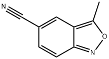 2,1-Benzisoxazole-5-carbonitrile,3-methyl-(9CI) 结构式