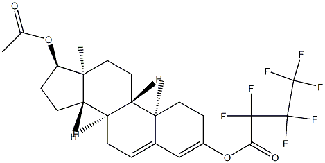 Androsta-3,5-diene-3,17α-diol 17-acetate 3-(heptafluorobutyrate) 结构式