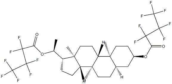 (20S)-5β-Pregnane-3α,20-diol bis(heptafluorobutyrate) 结构式