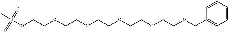 苄基-五聚乙二醇-甲磺酸酯 结构式