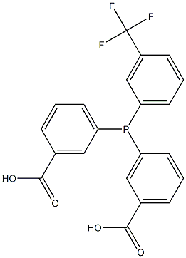 双(3-羧基苯基)(3-三氟甲基苯基)膦 结构式