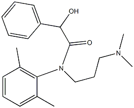 N-[3-(Dimethylamino)propyl]-N-(2,6-dimethylphenyl)-α-hydroxybenzeneacetamide 结构式