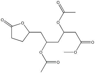 Tetrahydro-β,δ-di(acetyloxy)-5-oxo-2-furanhexanoic acid methyl ester 结构式