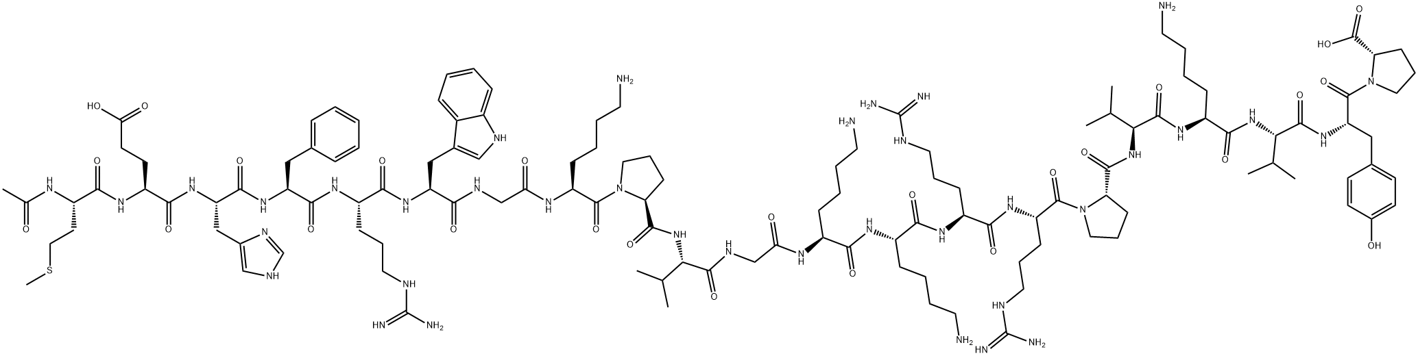 ACETYL-ACTH (4-24) (HUMAN, BOVINE, RAT) 结构式