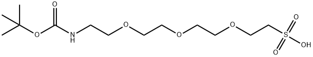 BOC-NH-PEG3-SULFONIC ACID 结构式