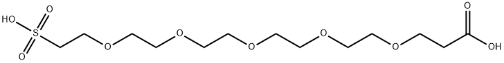 Carboxy-PEG5-sulfonic acid 结构式