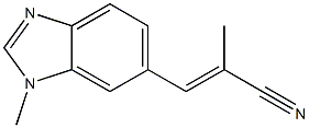 2-Propenenitrile,2-methyl-3-(1-methyl-1H-benzimidazol-6-yl)-(9CI) 结构式