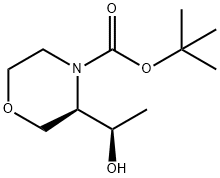 (R)-4-BOC-3-((R)-1-羟基乙基)吗啉 结构式