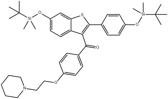 4,6-DI(TERT-BUTYLDIMETHYLSILY)RALOXIFENE 结构式