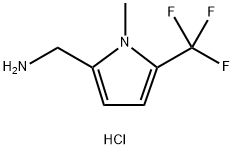 (1-甲基-5-(三氟甲基)-1H-吡咯-2-基)甲胺盐酸 结构式