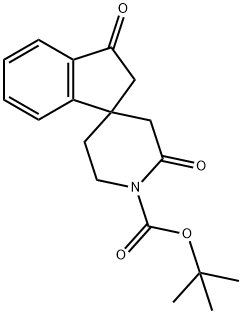 叔-丁基 2,3-二氧亚基-2,3-二氢螺[茚并-1,4-哌啶]-1-甲酸基酯 结构式