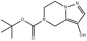 叔-丁基 3-羟基-6,7-二氢吡唑并[1,5-A]吡嗪-5(4H)-甲酸基酯 结构式