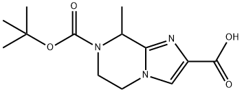 7-(叔-丁氧羰基)-8-甲基-5,6,7,8-四氢咪唑并[1,2-A]吡嗪-2-羧酸 结构式