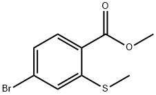 甲基 4-溴-2-(甲硫基)苯酸盐 结构式