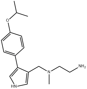 N1-甲基-N1-[[4-[4-(异丙氧基)苯基]-1H-吡咯-3-基]甲基]-1,2-乙二胺 结构式