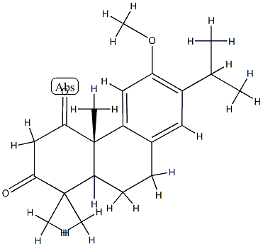 (5ξ)-13-Isopropyl-12-methoxypodocarpa-8,11,13-triene-1,3-dione 结构式